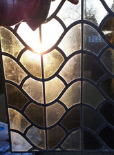 66cm Bleiverglasung Bleiglas Bunt Glas fenster bild Glasmalerei Abstrackt SCHWER