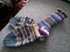 Selbstgestrickte Socken