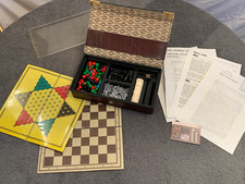Alte Reisespielesammlung Brettspiele mit mehreren Spielen