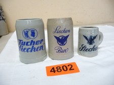 4802.     3 x alte Steingut Bierkrug  Siechen  Tucher Bier Sammelkrüge Bierkrüge