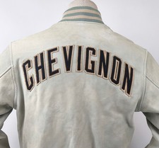 Chevignon Lederjacke mint Gr. M vintage 90s großes Rückenlogo