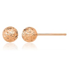 10K Solid Rose Gold 6mm Ball