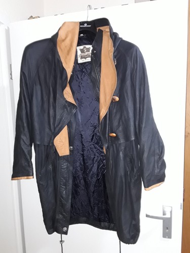 Edles nappa leder poncho mit - edles,