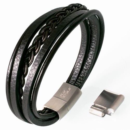 Leder armband herren - leder,