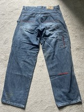 Sancezz Retro 90er Baggy Hose 1006 W34 L34 Vintage Blau