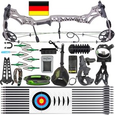 Compoundbogen Set Jagdbogen 30-70lbs Einstellbar Sportbogen Bogenschießen Pfeile