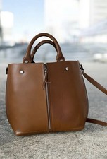 Zara Handtasche Tasche Cognac