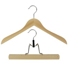 B-Set13= 20 MAWA Holzkleiderbügel Business 45 und Hosenbügel Panta1 Kleiderbügel