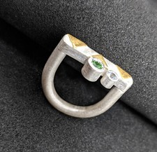 Ring,Tsavorith, weißen