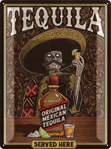 Xxl blechschild retro tequila - xxl,
