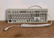  Vintage Tastatur 5-Pin DIN Keyboard Vintage Computer AT Motherboard 286-386..✅