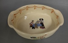 Alte Auflaufform SB Alsace France mit Trachten Motiv