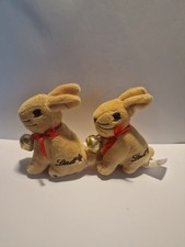 2 x LINDT  Stoffhase mit Glöckchen  Osterhase Stofftier Plüsch Kuscheltier Süße 