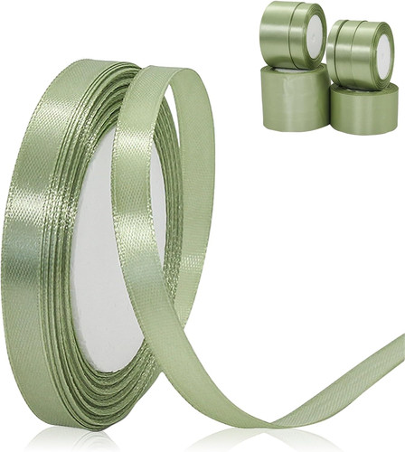 Satinband salbeigrün 10mm - satinband, 23
