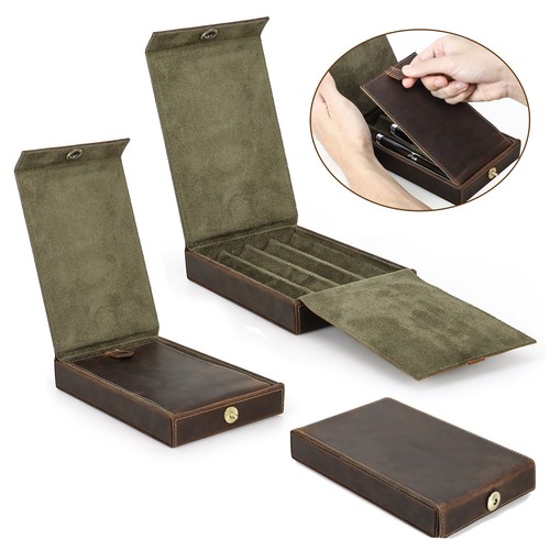 Echt leder etui für stifte - echt, 4