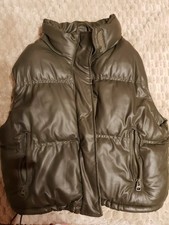 puffer weste damen kurz schlamm grün fb sister xs