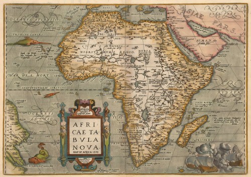 Karte afrika 1570 - karte, vintage