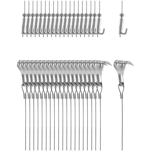Bilderhaken drahtseil - drahtseil, 2m