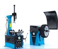 SET Reifen Montiermaschine Reifenmontiergerät + Wuchtmaschine + Hilfsarml