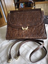 echte Krokodil Damen-Handtasche, 60er/70er Jahre, mit IRV-Zeichen