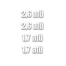 2,6 - 1,7 atü Reifendruck