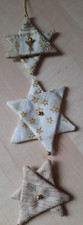 STERNGIRLANDE -ADVENT - Weihnachtsdeko, Stoffstern - Handarbeit  - NEU