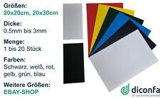 Kunststoffplatte Polystyrol DIN A4 20x20cm 20x30cm DICKE 0,5 bis 3mm DIY Basteln