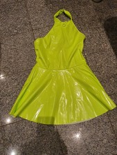 PVC LACK Kleid Grün Gr. L