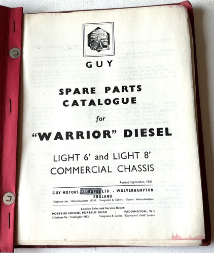 Guy warrior diesel spare - warrior, parts