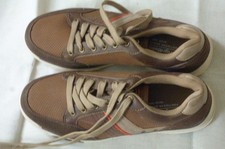 Herrenschuhe Turnschuhe Sportschule neu Gr. 43 Wildleder beige braun Schnürung