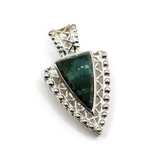 Designer Whitney Kelly WK 925 Sterlingsilber & grüner Edelstein Anhänger Halskette