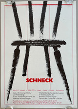 Plakat Poster - Adolf G. Schneck - Architektur Möbeldesign Bauhaus Möbel