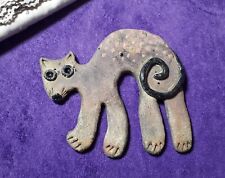 Wand/Tür/Fenster Deko"Katze"Ton Handarbeit Sand Rustikale Massive Ausführung RAR