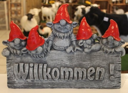 Wichtel willkommen schild - wichtel,