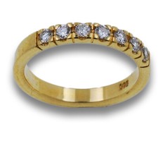 Memory Brillant Ring 585 Gold 14 Kt Gelbgold Damen Wert 1390,-