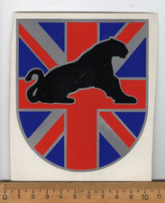 alter Aufkleber :  Jaguar auf Union Jack          (A2)