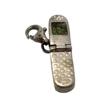 toller Charm Anhänger Handy Telefon aufklappbar 925 Sterling Silber