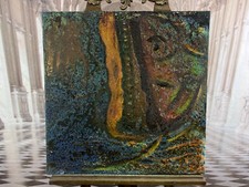 Modernes Acrylgemälde auf Leinwand, teils sehr pastös gearbeitet ABSTRAKT