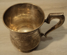 Massiver Krug versilbert Pokal