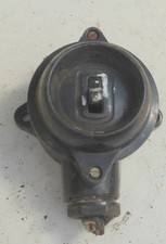 alter Schalter Elektro rund Aufputz Bakelit Kippschalter Ein/ Aus Lichtschalter