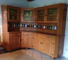 große Eckvitrine / Buffet / Anrichte fürs Esszimmer in Eiche rustikal