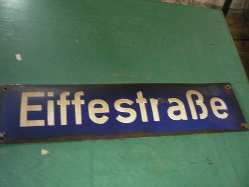 Altes originales emailleschild - altes,