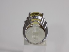 Eleganter 925er Sterling Silber Ring Stein Lemon Citrin massiv Designschmuck