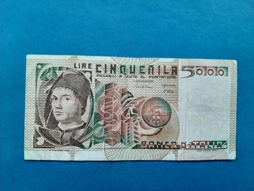 5000 lire italien - x, /
