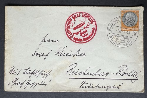 Zeppelinpost mit luftschiff - mit,