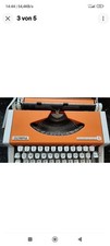 Traveller De Luxe. Schreibmaschine. Im Hoechst Seltenen Orange.