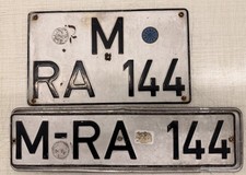 Alte Retro Kennzeichen München TÜV 1964 Für Oldtimer oder Film