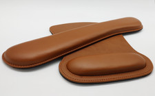 Set Mauspad und Handballenauflage für Tastatur oder Notebook Kunstleder Braun