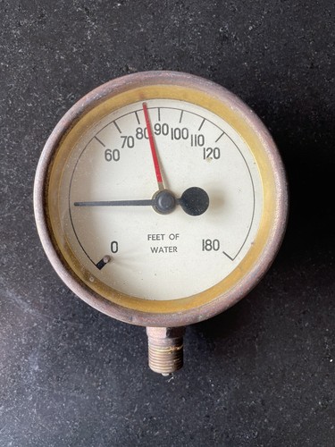 Vintage messing manometer - vintage,