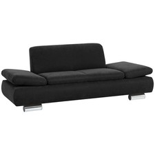 Max Winzer | Terrence | Sofa 2-Sitzer | schwarz | Veloursstoff